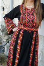 Pink Desert Bloom – The Contemporary Empress Thobe | ثوب مطرز فلسطيني عصري